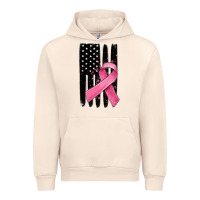 Sandshell breast cancer ribbon american flag Urban Hoodie - MaliasSmallBusiness