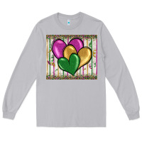 Moon Dust mardi gras heart Long Sleeve Tee - BarkalooDesign