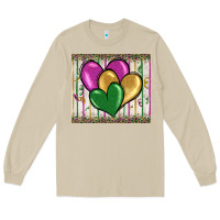 Mushroom mardi gras heart Long Sleeve Tee - BarkalooDesign