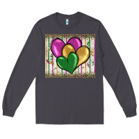 Smoke mardi gras heart Long Sleeve Tee - BarkalooDesign