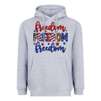 Heather Grey Freedom freedom freedom Heavyweight Hoodie - Neo Western