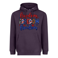 Plum Freedom freedom freedom Heavyweight Hoodie - Neo Western