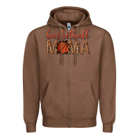 Chestnut basketball mama Zipper Hoodie - texasbilliewilder