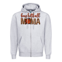Heather Grey basketball mama Zipper Hoodie - texasbilliewilder