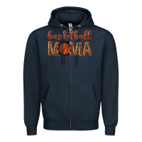 Navy basketball mama Zipper Hoodie - texasbilliewilder