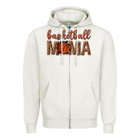 Oatmeal Heather basketball mama Zipper Hoodie - texasbilliewilder