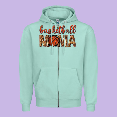 Basketball Mama Zipper Hoodie Designed By Texasbilliewilder