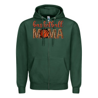 Sports Green basketball mama Zipper Hoodie - texasbilliewilder