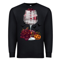 Black halloween roses wine Premium Sweatshirt - FaDigitalArtStudio