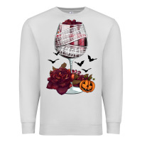 Dove Grey halloween roses wine Premium Sweatshirt - FaDigitalArtStudio