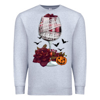 Heather Grey halloween roses wine Premium Sweatshirt - FaDigitalArtStudio