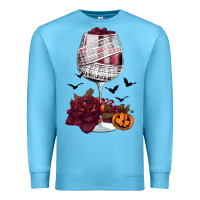 Ocean Blue halloween roses wine Premium Sweatshirt - FaDigitalArtStudio