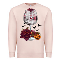 Pale Pink halloween roses wine Premium Sweatshirt - FaDigitalArtStudio