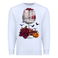White halloween roses wine Premium Sweatshirt - FaDigitalArtStudio