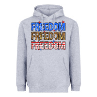 Heather Grey Freedom freedom freedom Heavyweight Hoodie - Neo Western