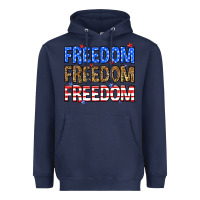 Navy Freedom freedom freedom Heavyweight Hoodie - Neo Western