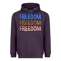 Plum Freedom freedom freedom Heavyweight Hoodie - Neo Western