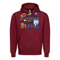 Burgundy somebody's loud mouth football mama Zipper Hoodie - Zillion Design Studio