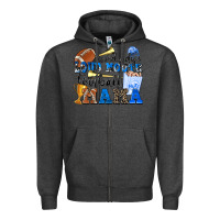 Charcoal Heather somebody's loud mouth football mama Zipper Hoodie - Zillion Design Studio