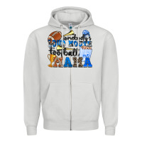 Dove Grey somebody's loud mouth football mama Zipper Hoodie - Zillion Design Studio