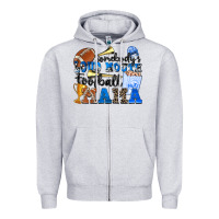 Heather Grey somebody's loud mouth football mama Zipper Hoodie - Zillion Design Studio