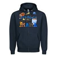 Navy somebody's loud mouth football mama Zipper Hoodie - Zillion Design Studio