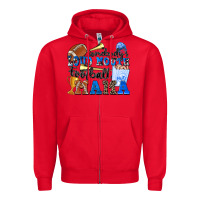 Red somebody's loud mouth football mama Zipper Hoodie - Zillion Design Studio