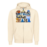 Sandshell somebody's loud mouth football mama Zipper Hoodie - Zillion Design Studio