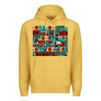 Antique Gold aztec leopard cowhide turquoise Premium Hoodie - BarkalooDesign