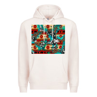 Pale Pink aztec leopard cowhide turquoise Premium Hoodie - BarkalooDesign