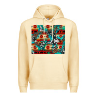 Pina Colada aztec leopard cowhide turquoise Premium Hoodie - BarkalooDesign
