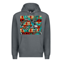 Rock aztec leopard cowhide turquoise Premium Hoodie - BarkalooDesign