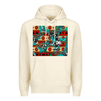 Sandshell aztec leopard cowhide turquoise Premium Hoodie - BarkalooDesign