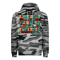 Slate Camo aztec leopard cowhide turquoise Premium Hoodie - BarkalooDesign