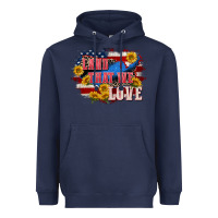 Navy Land that we love 4th of july Heavyweight Hoodie - CowGirlArtShop