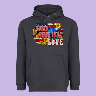 Land That We Love 4th Of July Heavyweight Hoodie Designed By Cowgirlartshop