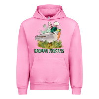 Fuchsia Pink hoppy easter duck hunting Urban Hoodie - MaliasSmallBusiness