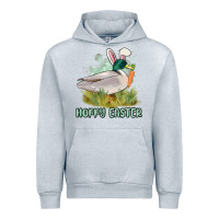 Heather Grey hoppy easter duck hunting Urban Hoodie - MaliasSmallBusiness