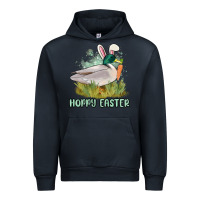 Navy hoppy easter duck hunting Urban Hoodie - MaliasSmallBusiness