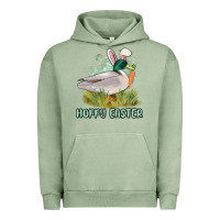 Pigment Oil Green hoppy easter duck hunting Urban Hoodie - MaliasSmallBusiness