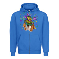 True Royal mardi gras  mask beagle Zipper Hoodie - RanaPortraitStore