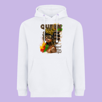 Afro Queen Juneteenth Heavyweight Hoodie Designed By Hra Design Shop