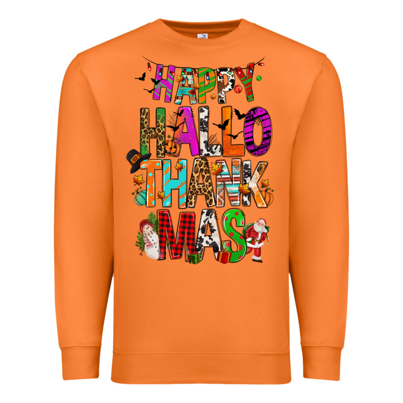 Happy Hallothankmas Premium Sweatshirt by FaDigitalArtStudio | Teevron