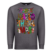 Charcoal Heather happy hallothankmas Premium Sweatshirt - FaDigitalArtStudio