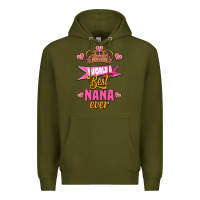 Army Green world's best nana ever Premium Hoodie - Jasminsmagicworld
