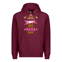 Burgundy world's best nana ever Premium Hoodie - Jasminsmagicworld
