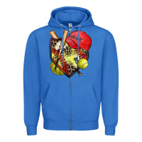 True Royal softball home plate Zipper Hoodie - Zillion Design Studio