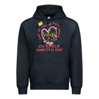 Navy side by side or miles apart sisters will always be connected by heart Urban Hoodie - MaliasSmallBusiness