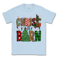 Dusty Blue christ is born Classic Tee - FaDigitalArtStudio