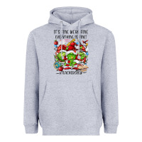 Heather Grey it's fine we're fine everythıng is fine! Heavyweight Hoodie - FaDigitalArtStudio